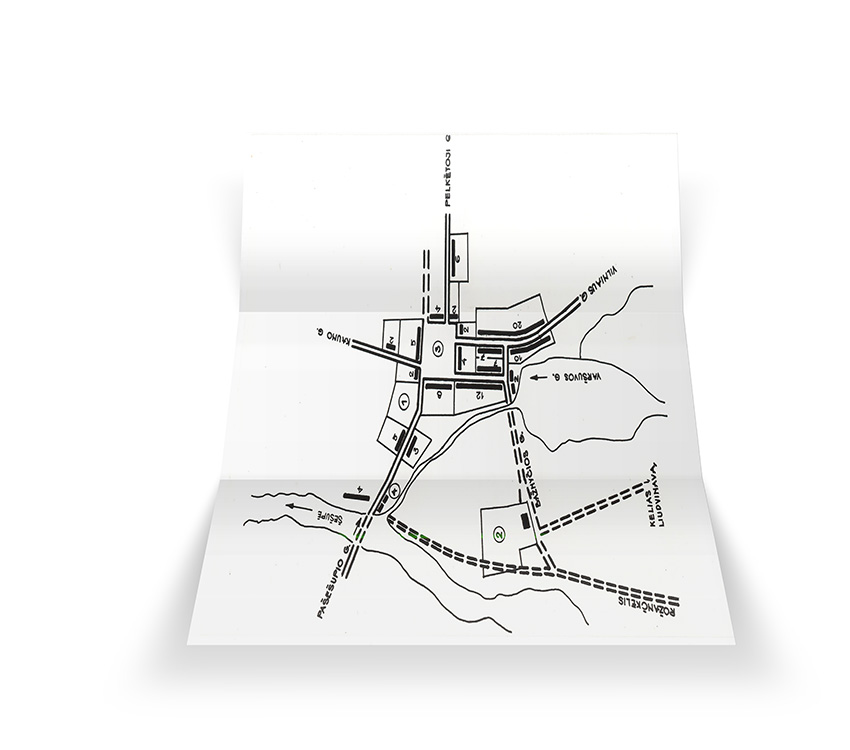 Marijampolės miesto plano schema pagal 1782 m. inventorių Paveikslėlis 1