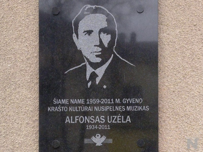 COMMEMORATIVE PLAQUE OF ALFONSAS UZĖLA Image 1